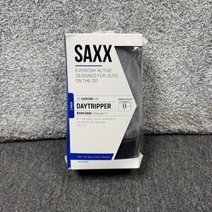 SAXX Boxer Briefs Mens Medium Gray Black Daytripper 2 Pack Ballpark Pouch